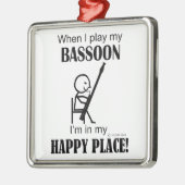 Bassoon Happy Place Metalen Ornament (Links)
