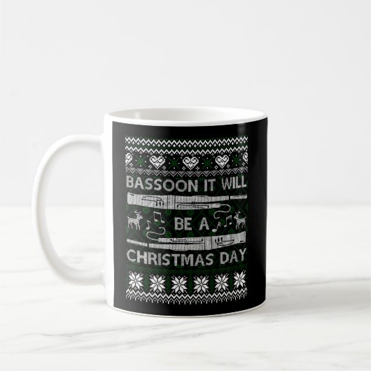 Bassoon Het Zal Kerstdag Lelijke Kerstmis Sweater Koffiemok (Links)