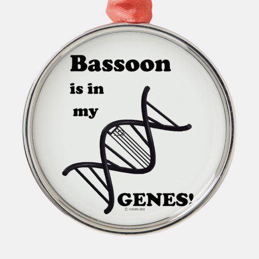 Bassoon in mijn genen metalen ornament (Voorkant)