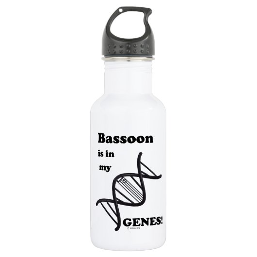 Bassoon in mijn genen waterfles  (Voorkant)
