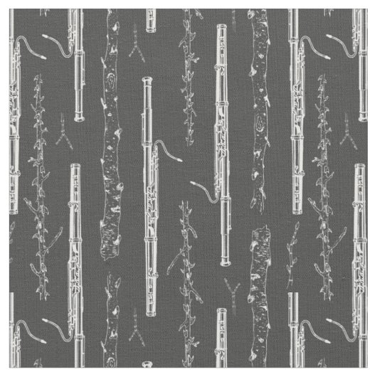 Bassoon Instrument Music Orchestra Band Craft Grey Stof (Close Up)