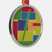 Bassoon Kleurblokken Ornament (Rechts)