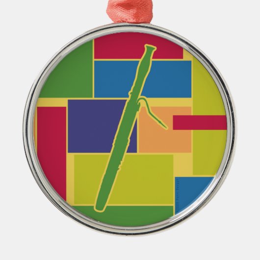 Bassoon Kleurblokken Ornament (Voorkant)