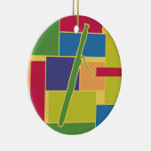 Bassoon Kleurblokken Ornament (Rechts)
