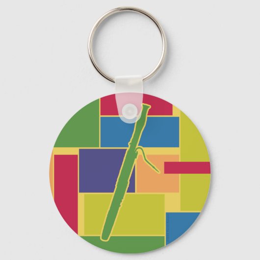 Bassoon Kleurblokken Sleutelhanger (Voorkant)