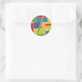 Bassoon Kleurblokken Sticker (Tas)