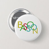 BASSOON-letters Ronde Button 5,7 Cm (Voorkant /achterkant)