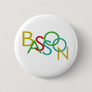 BASSOON-letters Ronde Button 5,7 Cm