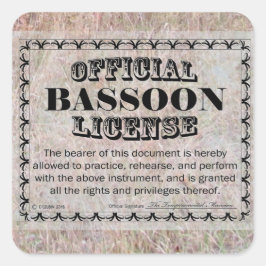 Bassoon Licentieplein Sticker