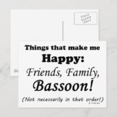 Bassoon maakt me gelukkig briefkaart (Voorkant / Achterkant)