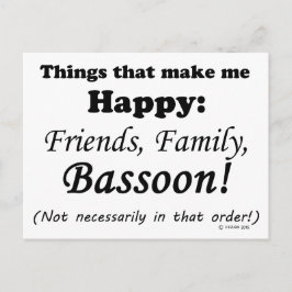 Bassoon maakt me gelukkig briefkaart
