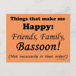 Bassoon maakt me gelukkig briefkaart