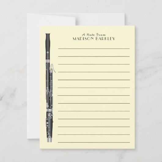 Bassoon Musician Music Teacher Woodwind Bedankkaart (Voorkant)