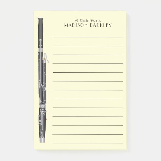 Bassoon Musician Music Teacher Woodwind Post-it® Notes (Voorkant)