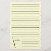 Bassoon muziekleraar briefpapier (Achterkant)