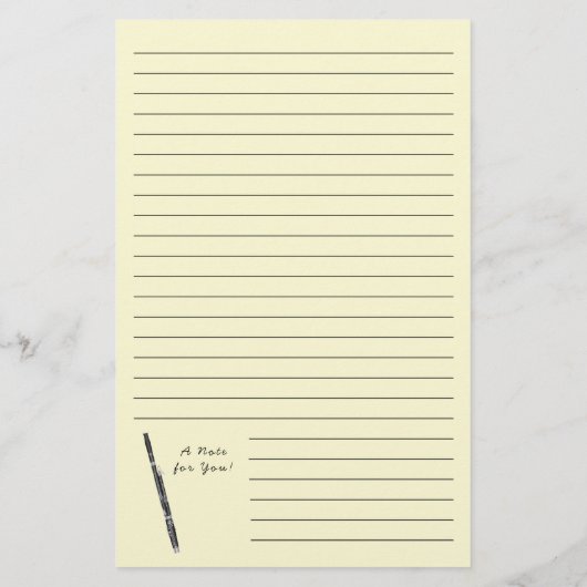 Bassoon muziekleraar briefpapier (Achterkant)