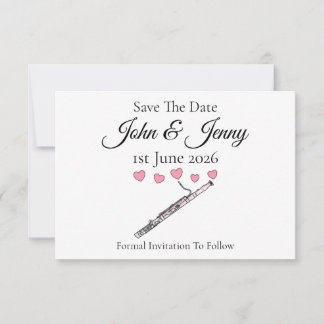 Bassoon Muzikant bruiloft Save the Date