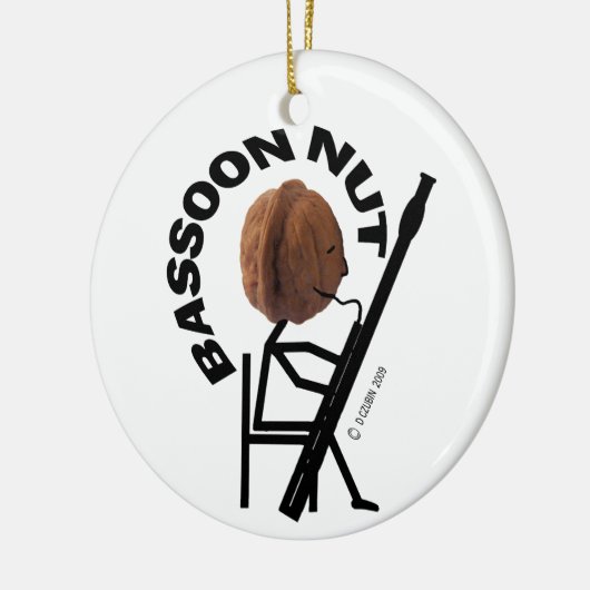 Bassoon Nut Keramisch Ornament (Links)
