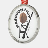 Bassoon Nut Metalen Ornament (Links)