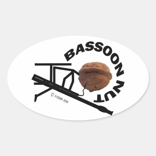 Bassoon Nut Ovale Sticker (Voorkant)