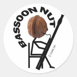 Bassoon Nut Ronde Sticker