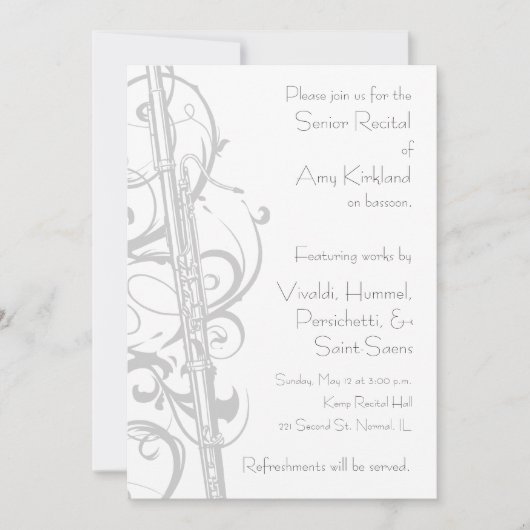 Bassoon Overweging Kaart (Voorkant)