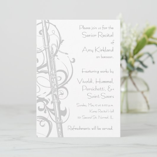 Bassoon Overweging Kaart (Staand voorkant)