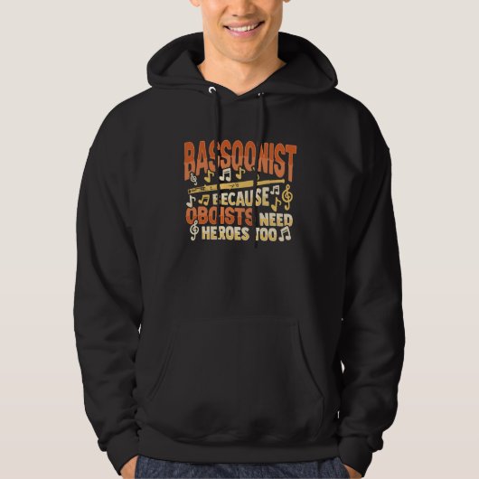 Bassoon Player Instrument for a Bassoonist  1 Hoodie (Voorkant)