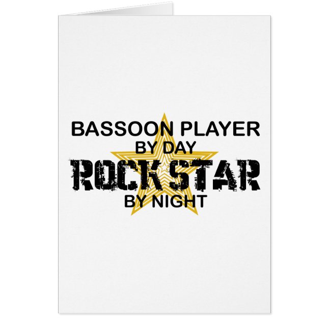 Bassoon Player Rock Star by Night (Voorkant)