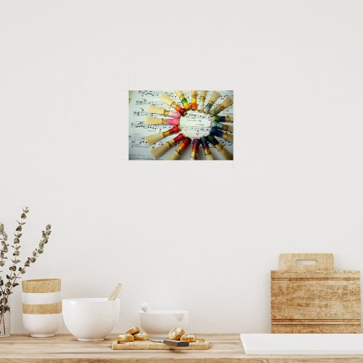 Bassoon Reed Rainbow Poster (Keuken)