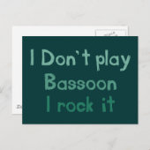 Bassoon Rock It Briefkaart (Voorkant / Achterkant)