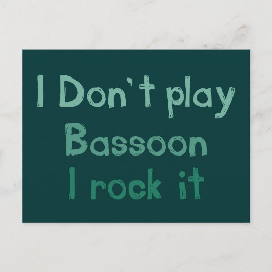 Bassoon Rock It Briefkaart (Voorkant)