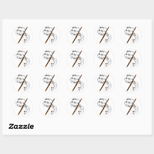 Bassoon Ronde Sticker (Vel)