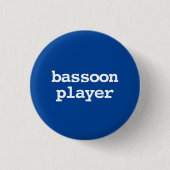 Bassoon Speler Typografie Button (Voorkant)