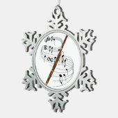 Bassoon Tin Sneeuwvlok Ornament (Rechts)