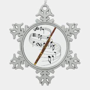 Bassoon Tin Sneeuwvlok Ornament