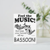 Bassoon voelt de muziek briefkaart (Staand voorkant)