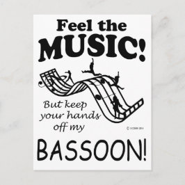 Bassoon voelt de muziek briefkaart