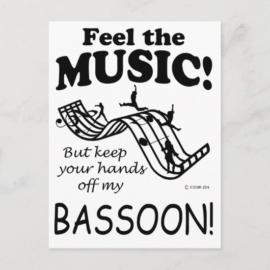 Bassoon voelt de muziek briefkaart (Voorkant)