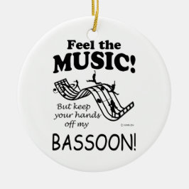 Bassoon voelt de muziek keramisch ornament