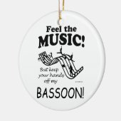 Bassoon voelt de muziek keramisch ornament (Links)