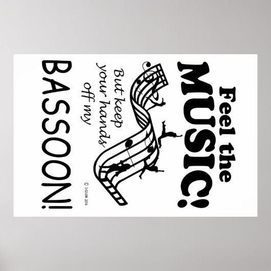 Bassoon voelt de muziek poster (Voorkant)
