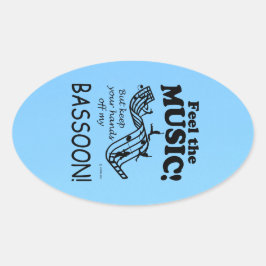 Bassoon voelt de Sticker van het muziekovaal