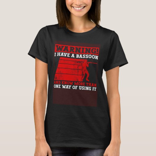 Bassoon Wind Instrument And Woodwind instrument Ba T-shirt (Voorkant)