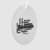 Bassoon Word Cloud Ornament (voorkant)
