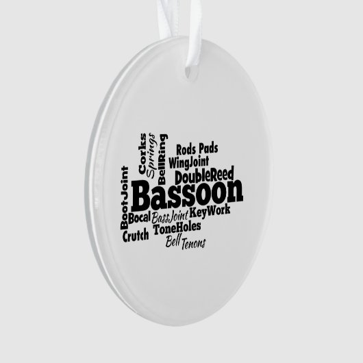 Bassoon Word Cloud Ornament (voorkant)