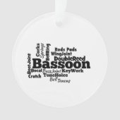Bassoon Word Cloud Ornament (voorkant)