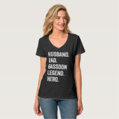 Bassoonist Husband Dad Bassoon Legend T-shirt (Voorkant volledig)