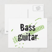 basspeler briefkaart (Voorkant / Achterkant)
