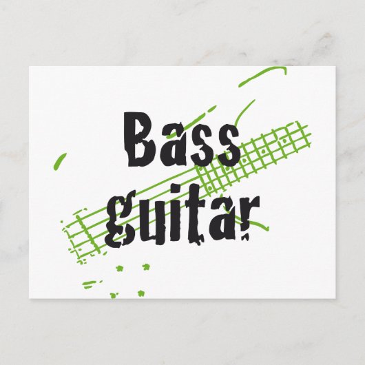 basspeler briefkaart (Voorkant)